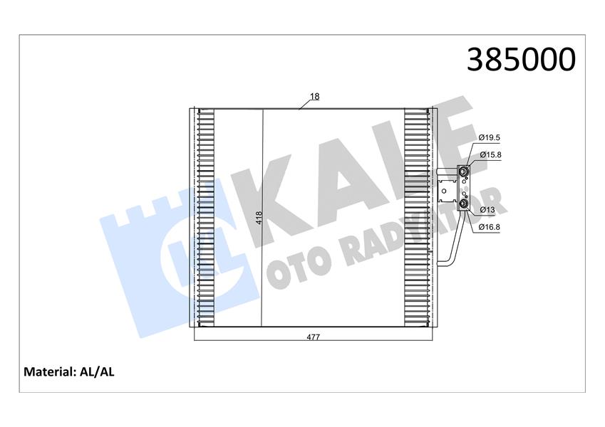 KLİMA KONDENSERİ BMW 520İ-523İ-525TD-525TDS-528İ-535İ-540İ AL-AL 478X418X16