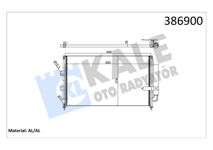 KLİMA KONDENSERİ CIVIC VIII AL/AL 653X378X16