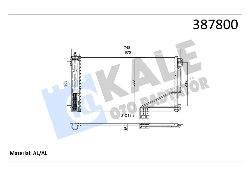 KLIMA RADYATORU MERCEDES W203 CL203 S203 C209 A209