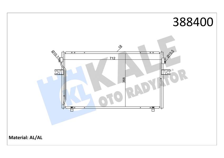 KLİMA KONDENSERİ NISSAN MAXIMA-MAXIMA QX AL/AL 712X368X16