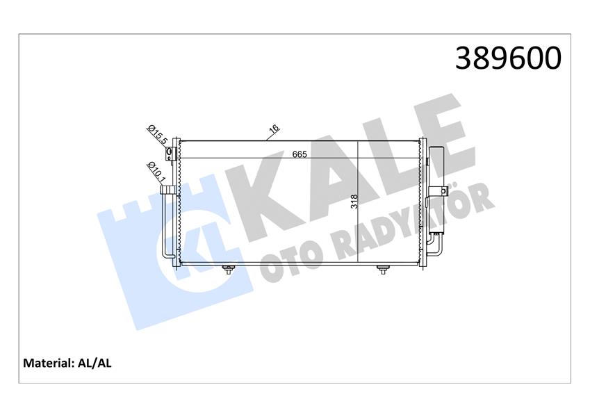 KLİMA KONDENSERİ SUBARU IMPREZA AL-AL 670X318X16