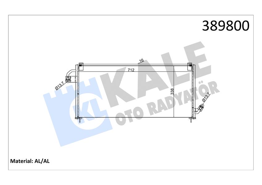 KLİMA KONDENSERİ SUBARU FORESTER AL-AL 712X338X16
