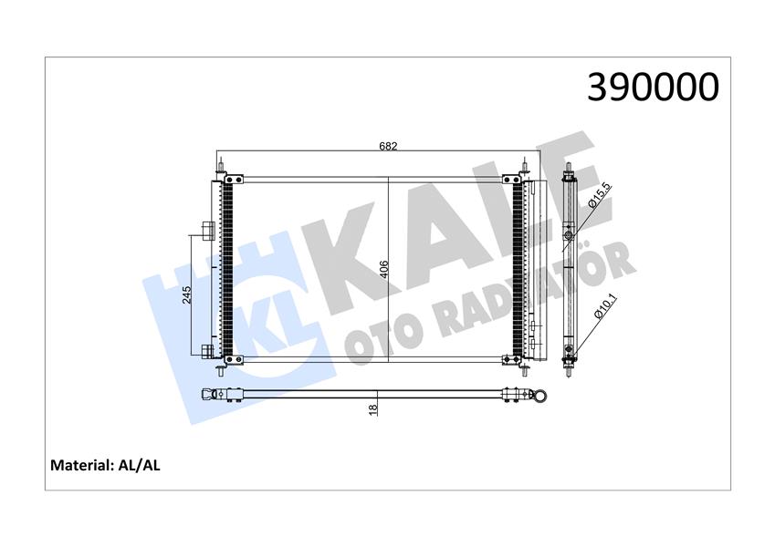KLİMA KONDENSERİ TOYOTA RAV 4 III AL/AL 686X408X16
