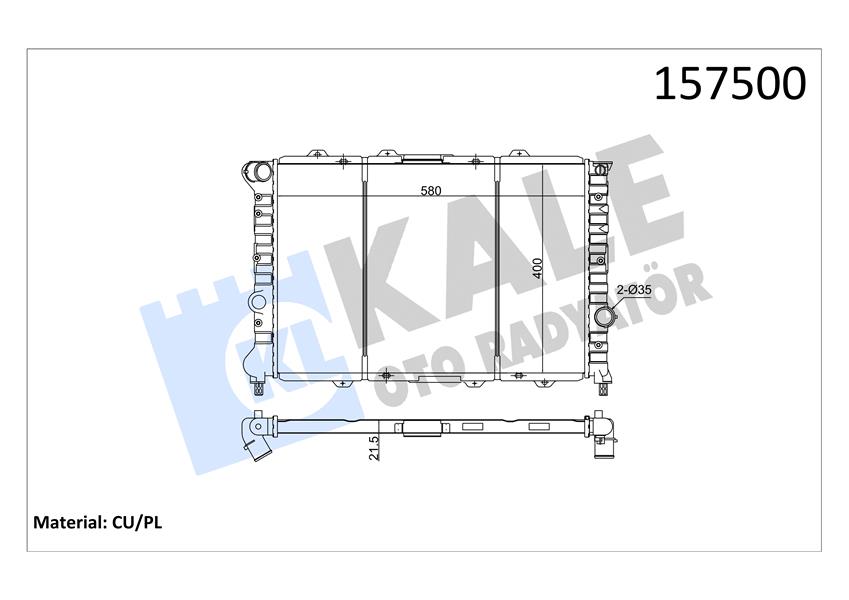 RADYATÖR KLİMALI ALFA 156 1.9JTD 97-05 2.4 JTD 97-05 SW 156 1.9JTD 97-06 2.4 JTD 97-06