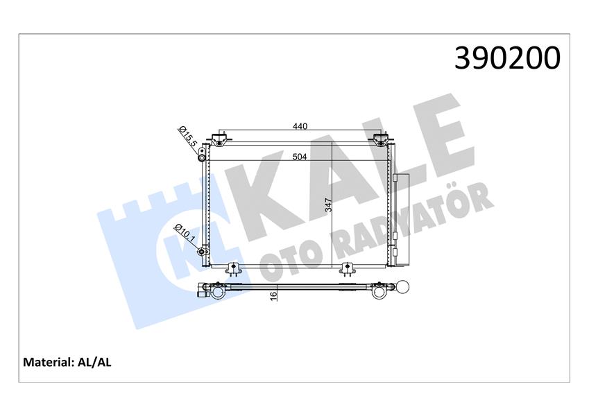 KLİMA KONDENSERİ YARIS-YARIS VERSO AL/AL 520X318X16