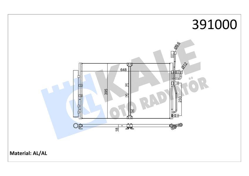 KLİMA KONDENSERİ OPEL ANTARA-CHAVROLET CAPTIVA AL-AL 670X393X18