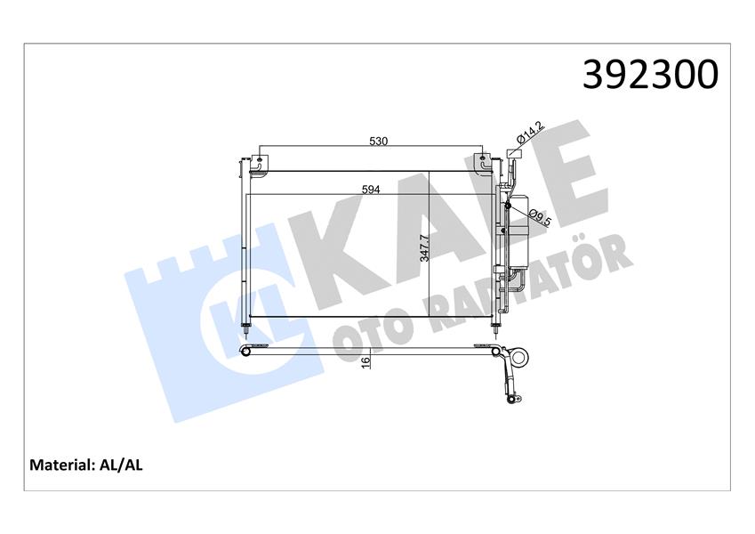 KLİMA KONDENSERİ BMW 2-SERİSİ AL-AL 615X349X16
