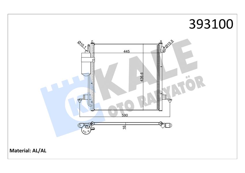 X KLİMA KONDENSERİ MITSUBISHI L200 AL/AL 467X513X16