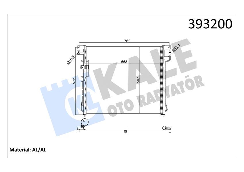 KLİMA KONDENSERİ NISSAN NAVARA D40 -PATHFINDER R51 AL/AL 688X570X18
