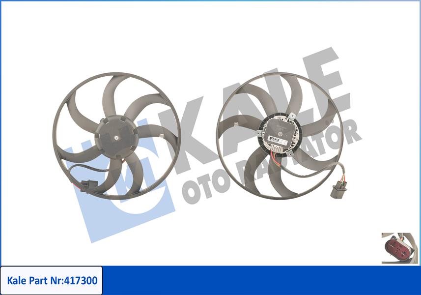 FAN MOTORU DAVLUMBAZLI SOL AUDI A3-ALTEA-SKODA OCTAVIA-SUPERB-VW CADDY III- GOLF V-VI 400W-410MM