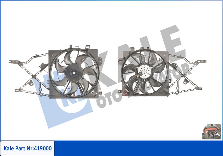 FAN MOTORU DAVLUMBAZLI VECTRA B 96-01 240-160W-390MM