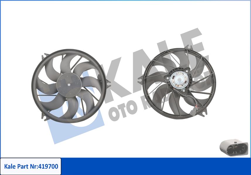 FAN MOTORU DAVLUMBAZLI P206 1.1-1.4-1.4-1.6-2.0 16V-1.6HDI-2.0HDI 98 250W-385MM 160W-380MM