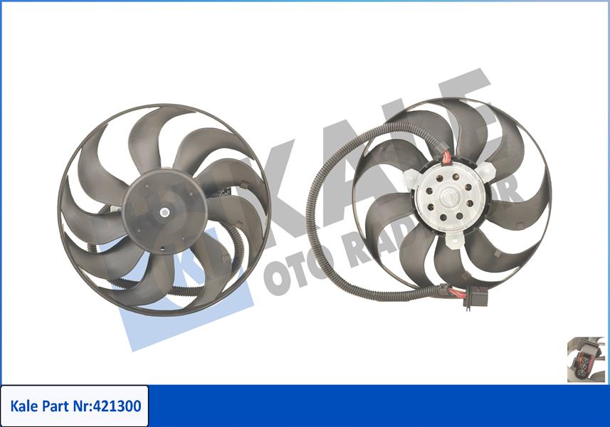 FAN MOTORU PERVANELİ AUDI A3-TT-SEAT CORDOBA-IBIZA IV-V-LEON-TOLEDO II-SKODA FABIA 220-60W-290MM DAVLUMBAZ YOK