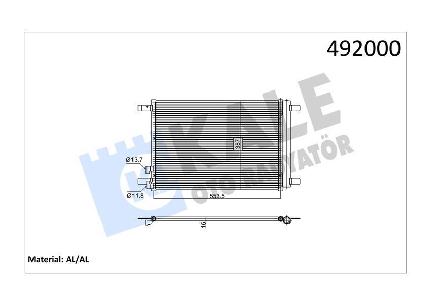 KLİMA KONDENSERİ VW GOLF VII-SPORTSVAN-ESTATE AUDI A3-TT-TT ROADSTER SEAT LEON-SKODA OCTAVIA AL-AL 342405