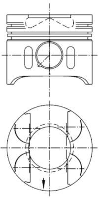 PISTON SEGMAN STD 88.00MM MERCEDES OM611 OM612 OM613 W203 W210 W163 W220 W638 B901 B905 EURO 3