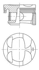 PISTON SEGMAN STD 77MM MINI N12 N16 R56 R57 R58 R59 R61 PEUGEOT EP6C PARTNER 207 208 508 2008 5008 CITROEN BERLINGO C3 C4 C5 DS3 DS4