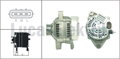 ALTERNATOR 12V 70A DENSO TIP COROLLA VII 1.6I CORONA VI 1.6I CARINA E 1.5I CELICA VI 1.8