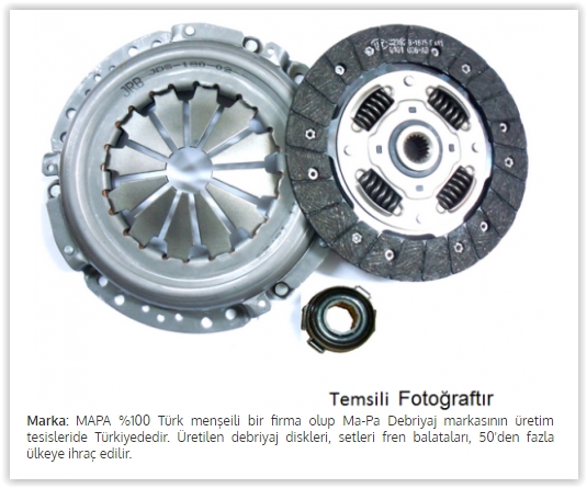 DEBRİYAJ SETİ BASKI DİSK RENAULT MGN 1.6