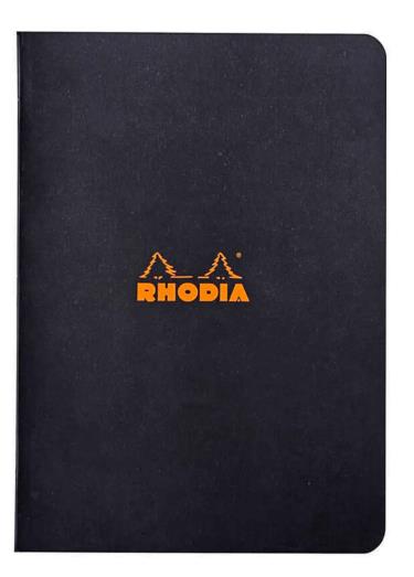 RHODIA A5 KARELI DEFTER SİYAH KAPAK 48