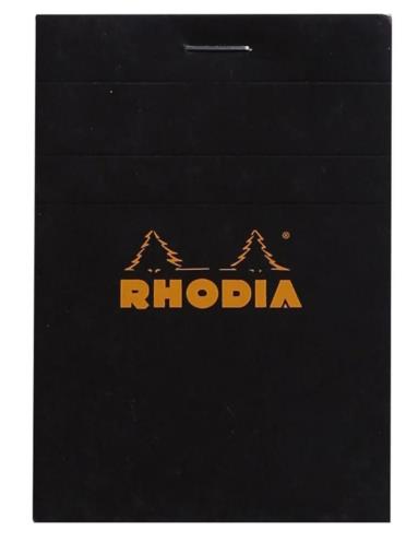 RHODIA A5 KARELI BLOKNOT SIYAH 80 YAPRAK