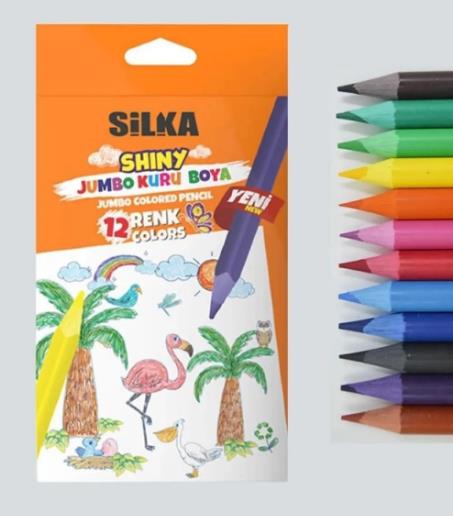 SILKA KURU BOYA SHINY JUMBO ÜÇGEN 12 RENK