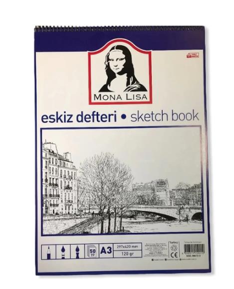 MONALISA ESKIZ DEFTERI A3 120 G 50 YP TELLI