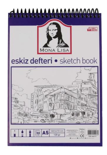 MONALISA ESKIZ DEFTERI A5 120 G 50 YP TELLI